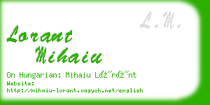 lorant mihaiu business card